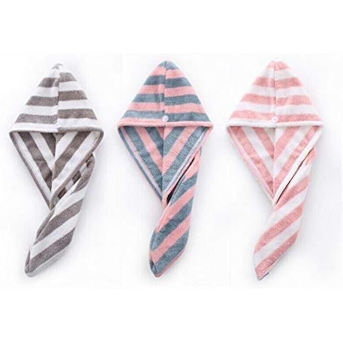 WFAR Instant Quick Dry Hair Towel Wrapped Kuaisuganfa Bathroom Hood Shower Hood for Long Hair for Women (Color: Pink White) - Image 4